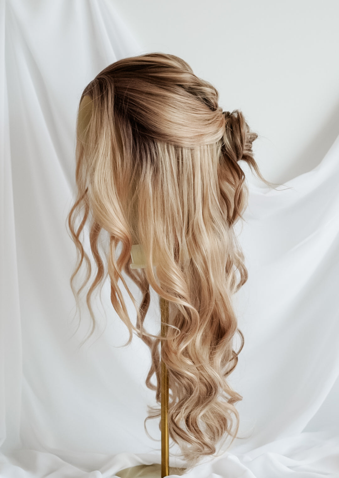 Blonde With Highlights Half Up Style